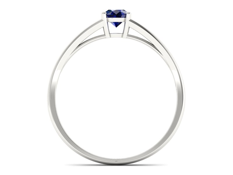 Złoty pierścionek z szafirem białe złoto - p16322bsz — zdjęcie 2