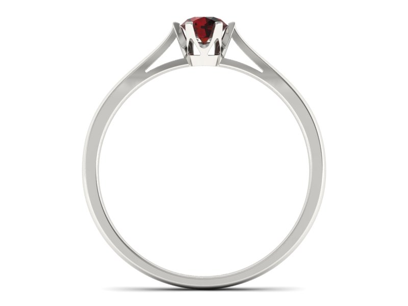 Złoty pierścionek zaręczynowy z granatem - p16330bgr — zdjęcie 2