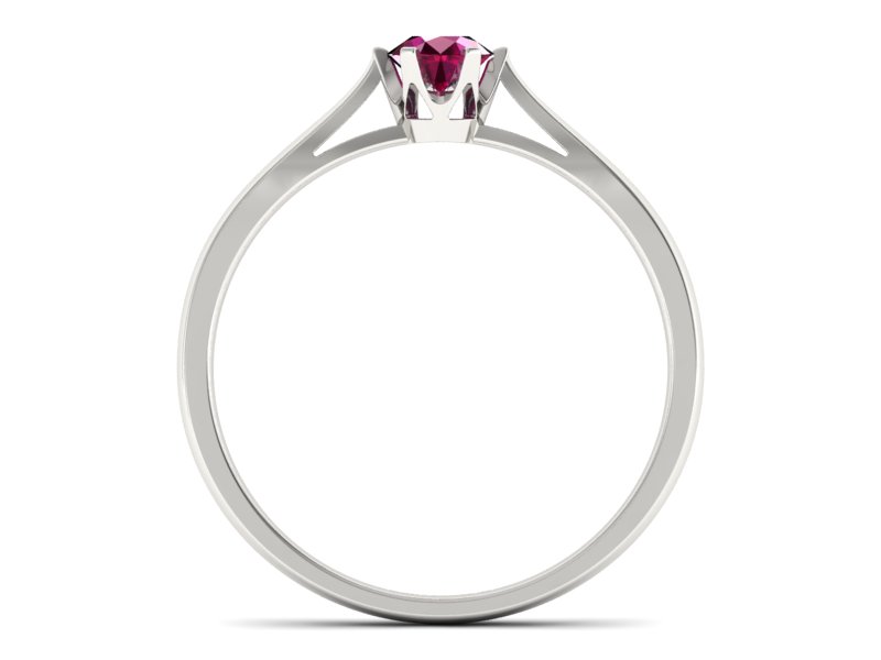 Złoty pierścionek z rubinem białe złoto - p16330br — zdjęcie 2