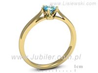 Złoty Pierścionek z topazem żółte złoto próby 585 - p16330ztp- 3