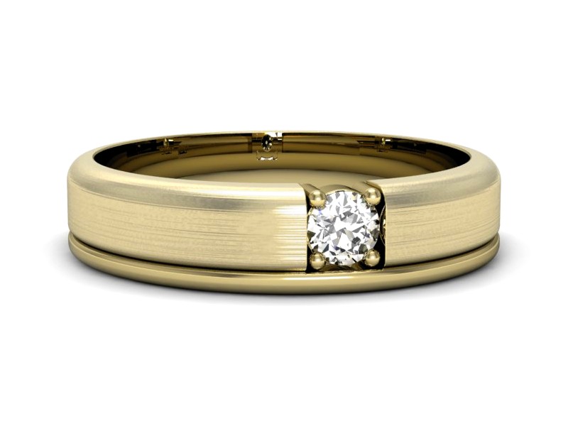 Pierścionek zaręczynowy z diamentem zloty - p16332zmp — zdjęcie 5