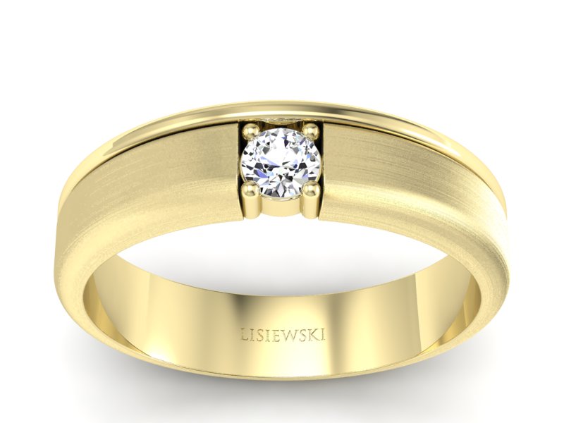 Pierścionek zaręczynowy z diamentem zloty - p16332zmp