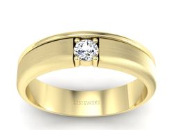 Pierścionek zaręczynowy z diamentem zloty 14k - p16332zmp