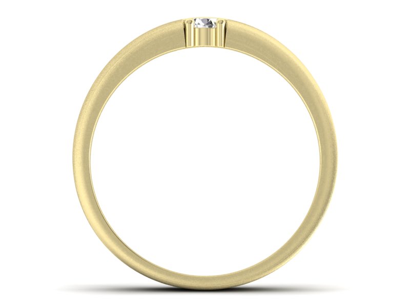 Pierścionek zaręczynowy z diamentem zloty - p16332zmp — zdjęcie 2
