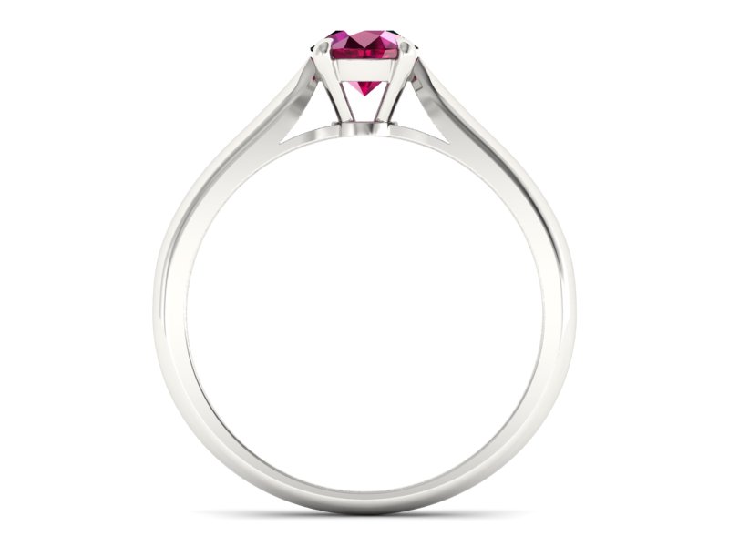 Złoty pierścionek z rubinem białe złoto - p16338br — zdjęcie 2