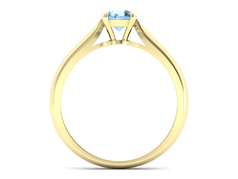 Złoty pierścionek z topazem żółte złoto - p16338ztp — zdjęcie 2