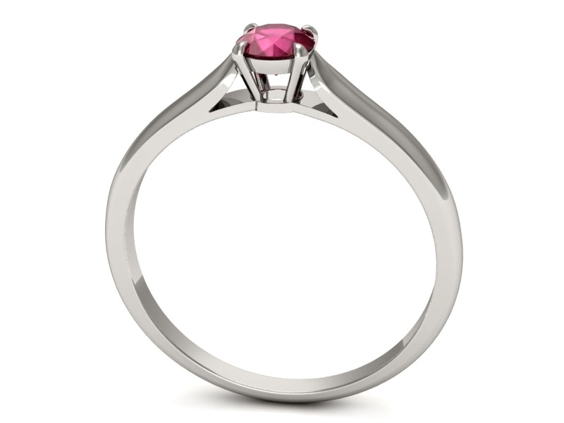 Złoty pierścionek z rubinem białe złoto - p16342br — zdjęcie 3