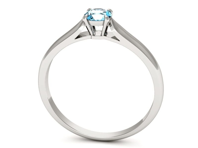 Złoty pierścionek z topazem białe złoto - p16342btp — zdjęcie 3