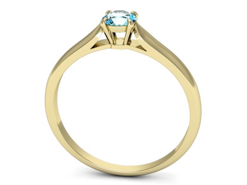 Złoty pierścionek z topazem żółte złoto - p16342ztp — zdjęcie 3