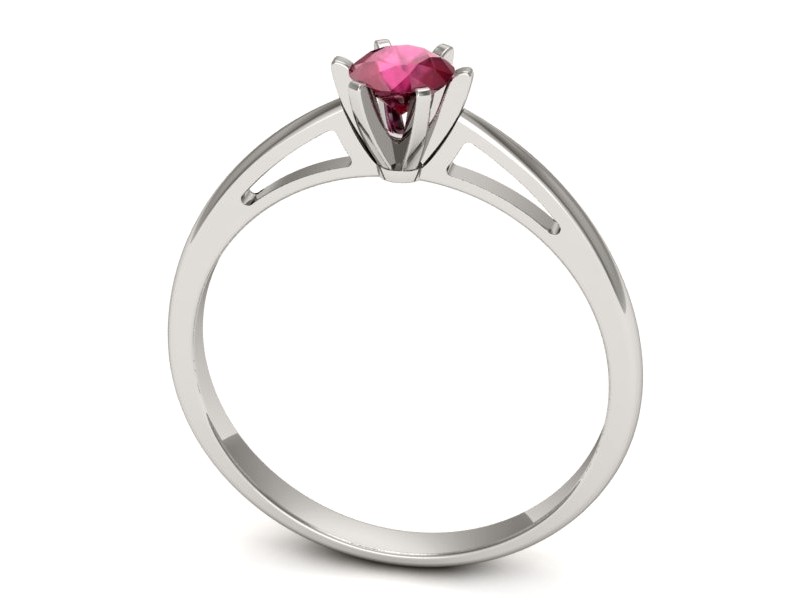 Złoty pierścionek z rubinem białe złoto - p16343br — zdjęcie 3