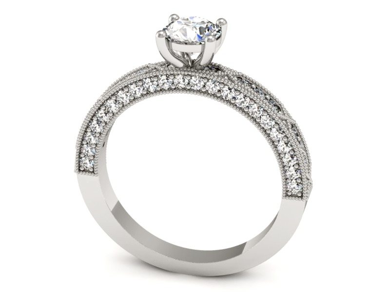 Pierścionek zaręczynowy z brylantami - p16346b — zdjęcie 3