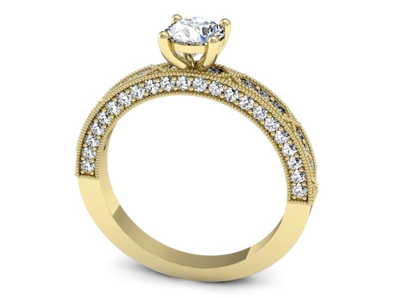 Pierścionek zaręczynowy z brylantami - p16346z — zdjęcie 3