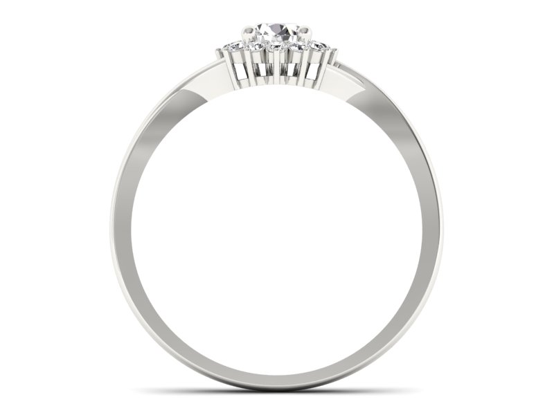 Pierścionek z brylantami białe złoto - p16352b — zdjęcie 2