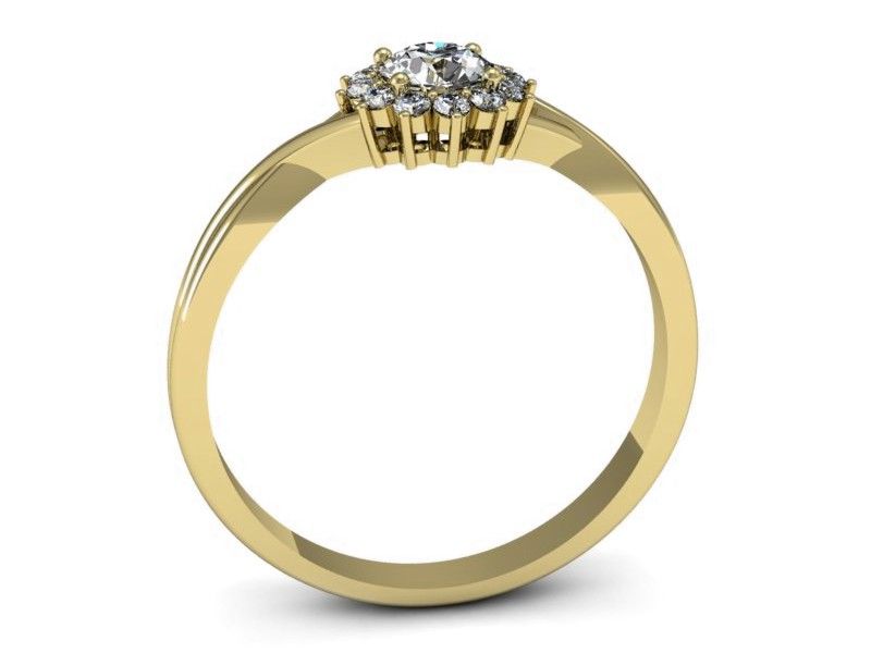 Złoty pierścionek z białym szafirem - p16352zszb - 3