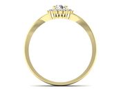 Złoty pierścionek z białym szafirem - p16352zszb - 2