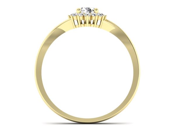 Złoty pierścionek z białym szafirem - p16352zszb