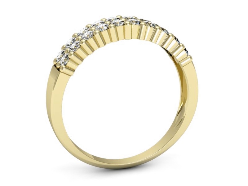 Złoty pierścionek z brylantami żółte złoto - p16353z — zdjęcie 3