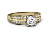 Złoty pierścionek z diamentem symfonia blasku - p16355zbx - 3