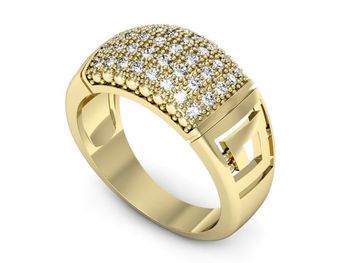 Złoty Pierścionek z brylantami żółte złoto 585 - p16358z - 1