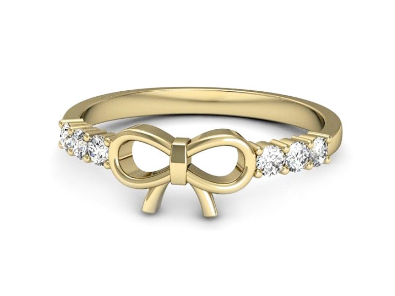 Pierścionek zaręczynowy z brylantami żółte złoto - p16369z — zdjęcie 2