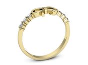 Pierścionek zaręczynowy z brylantami żółte złoto - p16369z - 3