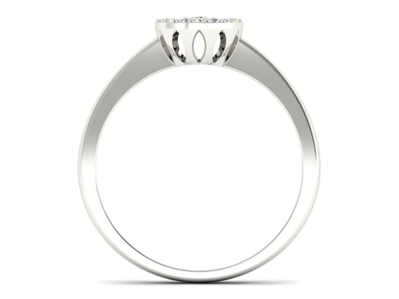 Pierścionek zaręczynowy z brylantami białe złoto - p16379b — zdjęcie 2