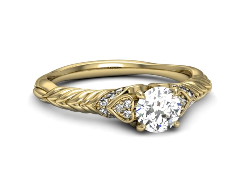 Pierścionek zaręczynowy z brylantami - p16380z — zdjęcie 5