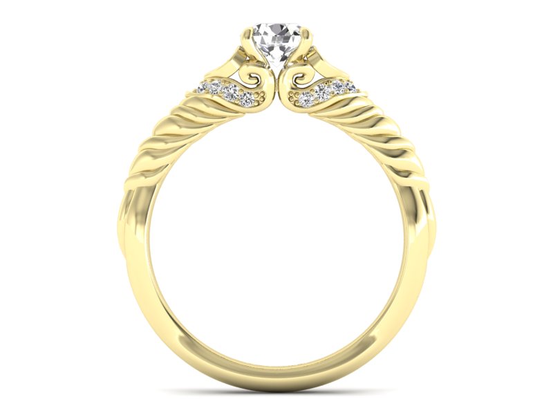 Pierścionek zaręczynowy z brylantami - p16380z — zdjęcie 2