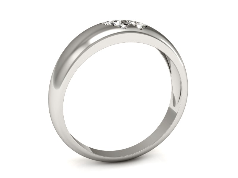 Złoty pierścionek z brylantami białe złoto - p16381b — zdjęcie 3