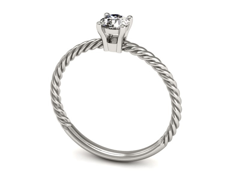 Pierścionek zaręczynowy z brylantem - p16383b — zdjęcie 3