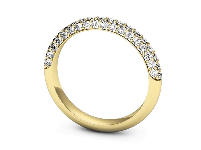 Obrączka z brylantami żółte złoto - p16390z — zdjęcie 3