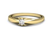 Pierścionek zaręczynowy z brylantem żółte złoto - p16394z - 2