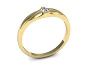 Pierścionek zaręczynowy z brylantem żółte złoto - p16394z - 3