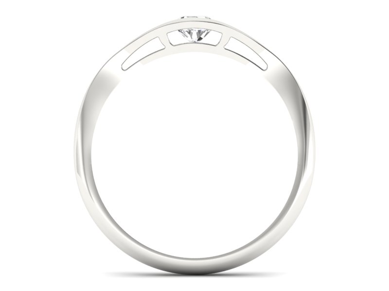Pierścionek zaręczynowy z brylantem - p16396b — zdjęcie 2