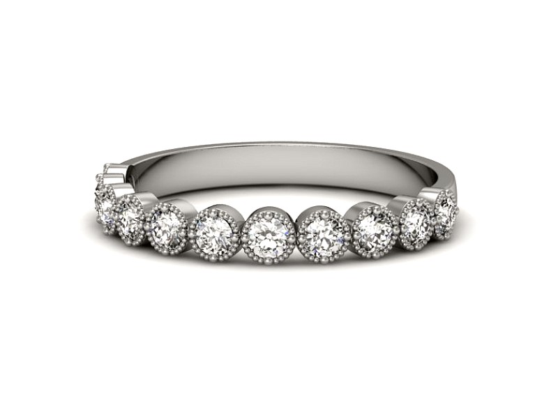 Złoty pierścionek z brylantami białe złoto - p16399b — zdjęcie 2