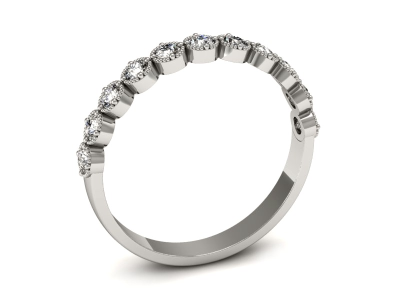 Złoty pierścionek z brylantami białe złoto - p16399b — zdjęcie 3