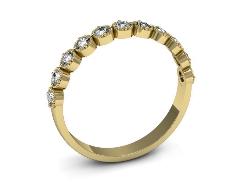 Złoty pierścionek z brylantami żółte złoto - p16399z — zdjęcie 3