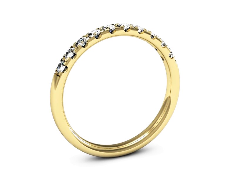 Obrączka z brylantami żółte złoto - p16403z — zdjęcie 3