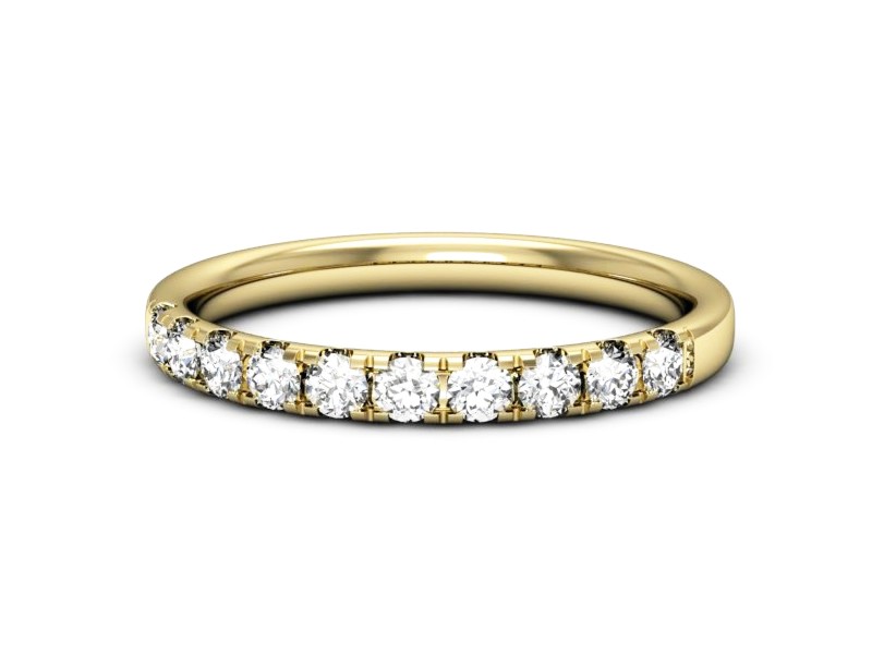 Obrączka z brylantami żółte złoto - p16403z — zdjęcie 2