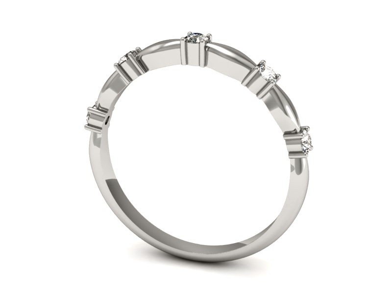 Złoty pierścionek z brylantami białe złoto - p16404b — zdjęcie 3