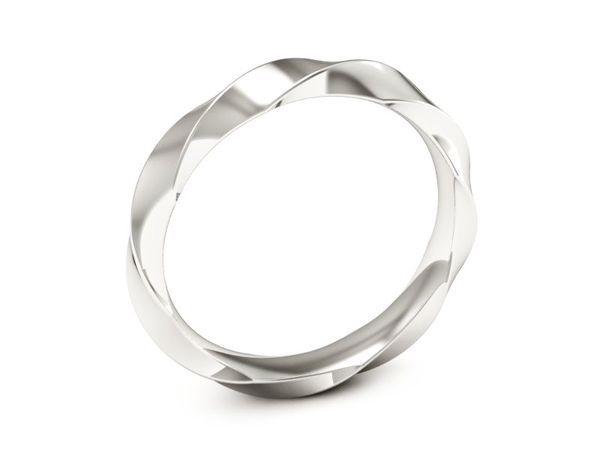 Obrączka pierścionek białe złoto próba 585 - p16405b