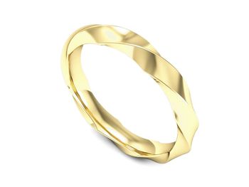 Obrączka pierścionek żółte złoto próba 585 - p16405z - 1