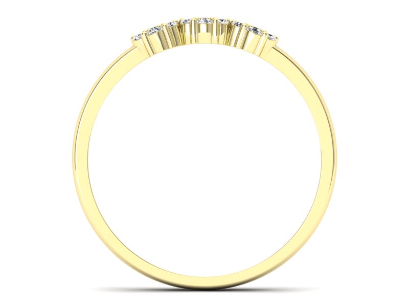 Złoty pierścionek z brylantami żółte złoto - p16428z — zdjęcie 2