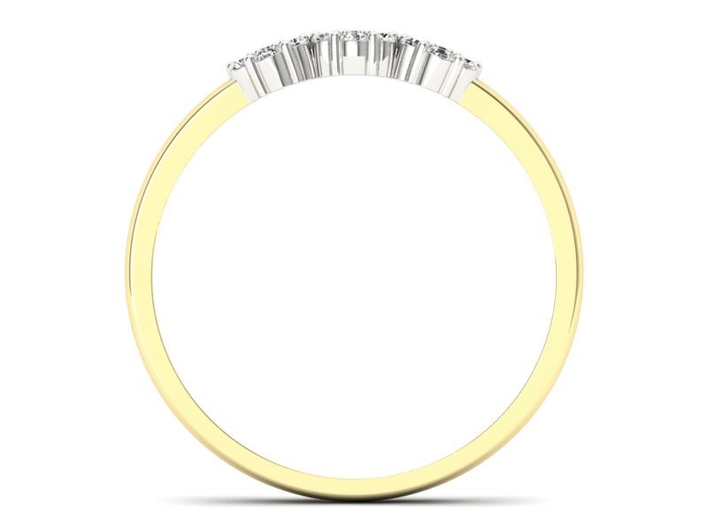 Pierścionek z brylantami żółte i białe złoto - p16428zb — zdjęcie 2