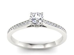 Pierścionek zaręczynowy z diamentami - p16432b