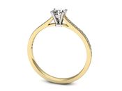 Pierścionek zaręczynowy z diamentami złoto 585 - p16432zb - 3