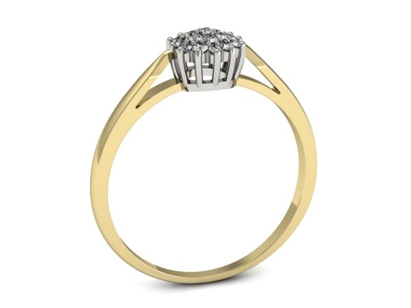 Pierścionek zaręczynowy z brylantami złoto 585 - p16433zb