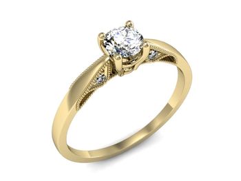 Pierścionek zaręczynowy z brylantami złoto 585 - p16435z - 1