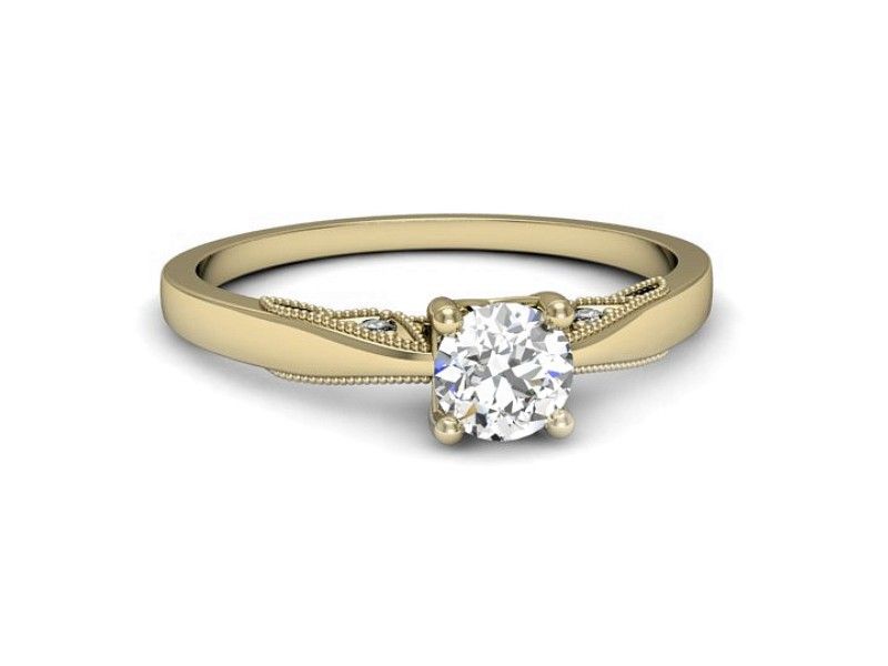 Pierścionek zaręczynowy z brylantami złoto proba 585 - p16435z - 2