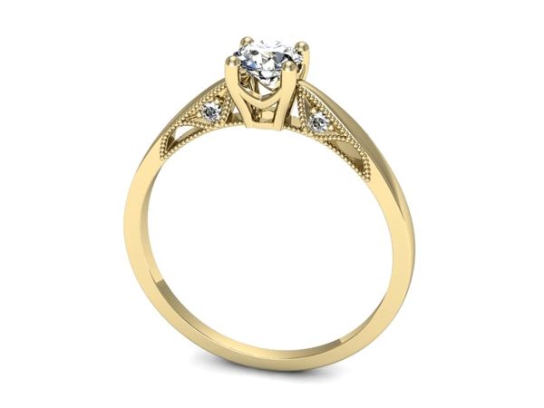 Pierścionek zaręczynowy z brylantami złoto 585 - p16435z